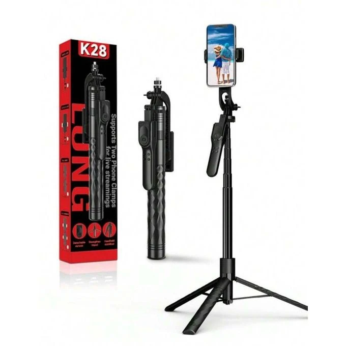K28 Long Wireless Selfie Stick Tripod Stand with Remote Shutter | Bluetooth Self