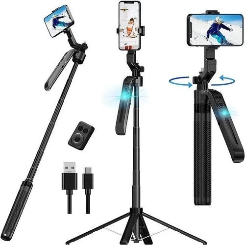 C12 AI Face Tracking Selfie Stick Tripod | Smart Bluetooth Selfie Stick with Aut